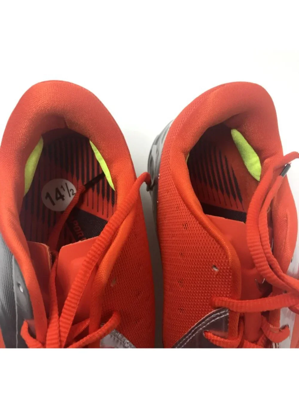 Nike Hyperfuse Orange Silver Football Cleats Shoes Size 14.5